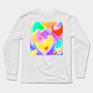 Saturated Hearts Long Sleeve T-Shirt